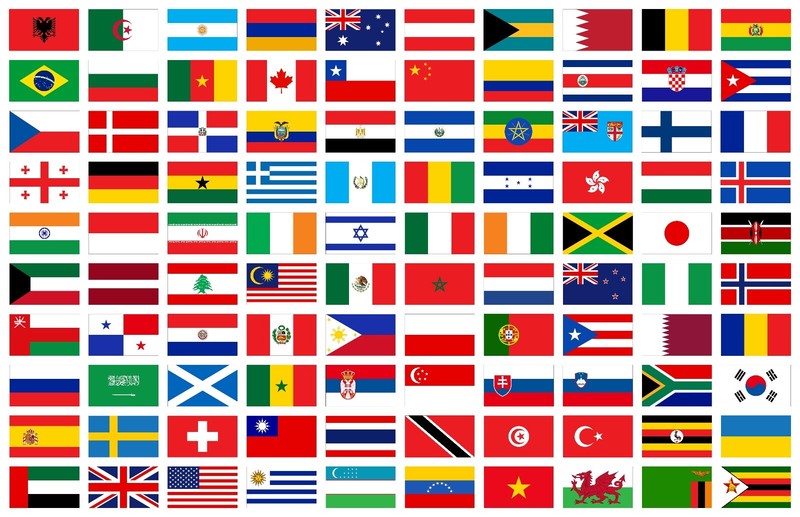 3″ W World International Traveling Country Flag Waterproof Vinyl Sticker Art