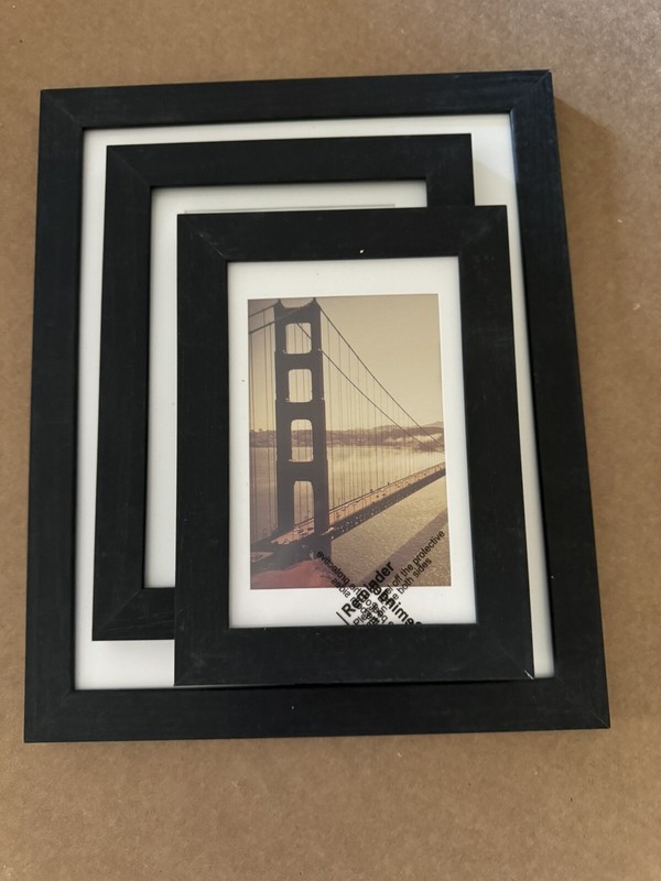Three Wood photo frames 5 X 7 & 6 X 8 & 9 X 11 NEW Shipping Included