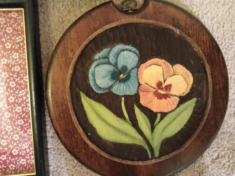 LIVING ROOM DECOR FLOWER-COUNTRY GLASS FRAMED PRINT SETS+WOOD HANGER 7-PIECE LOT gallery