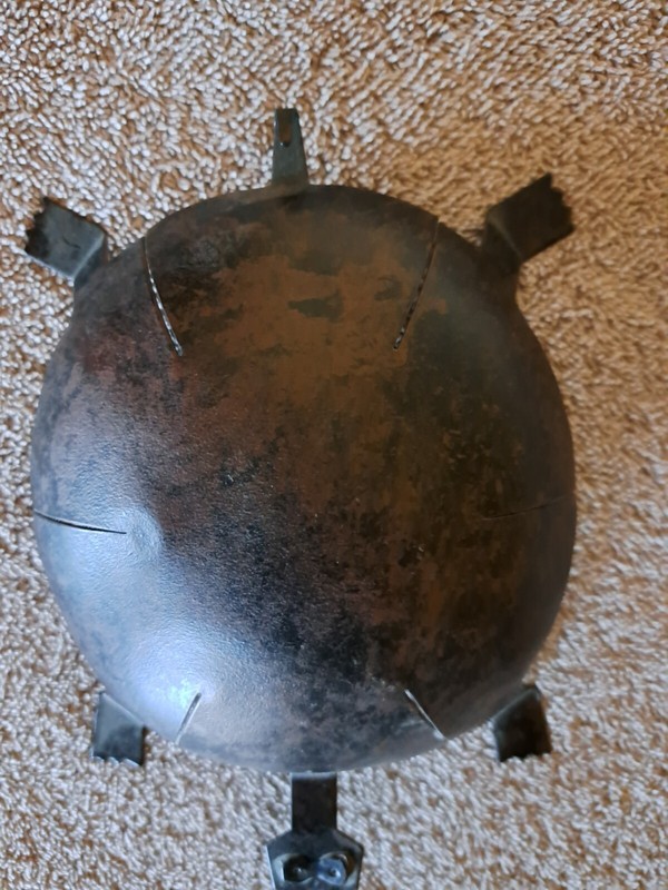 Metal Tin Turle Art Rustic Primitive Folk Art Brown Black Reptile Unique Rare 7" gallery