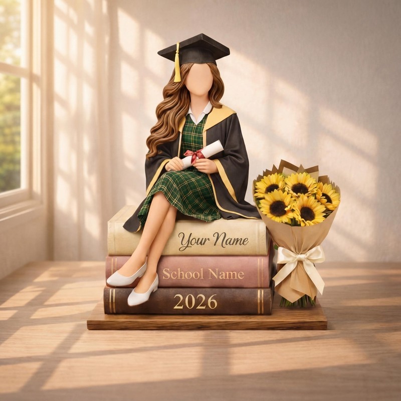 Personalized Graduation Wooden Block, Custom Name Grad Gift Class of 2026 gallery