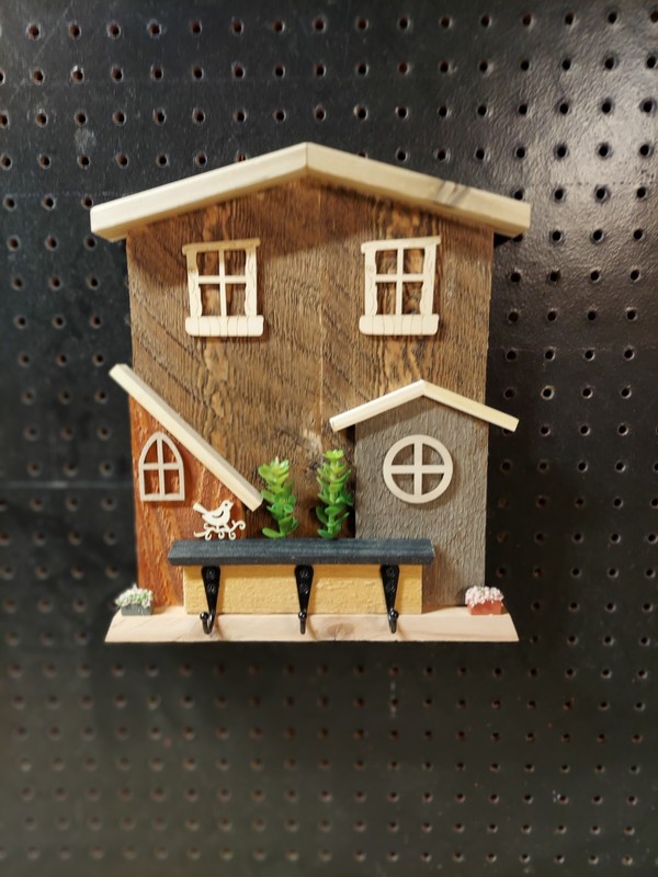 Rustic handcrafted Wall Key holder – ONE OF A KIND !! – Recycled wood !