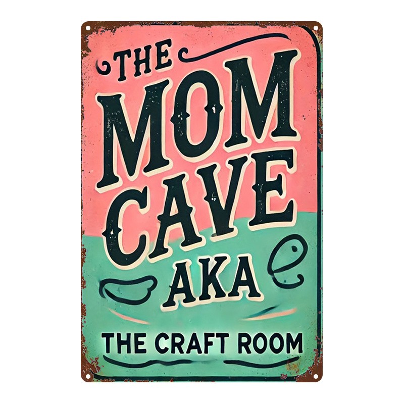 Metal Sign Mom’s Little World 8X12 Inches 2D Flat