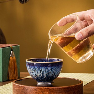 Tenmokus Tea Cup, Blue Starry Sky Glaze Jianzhan Ceric Tea Cup, Unique gallery