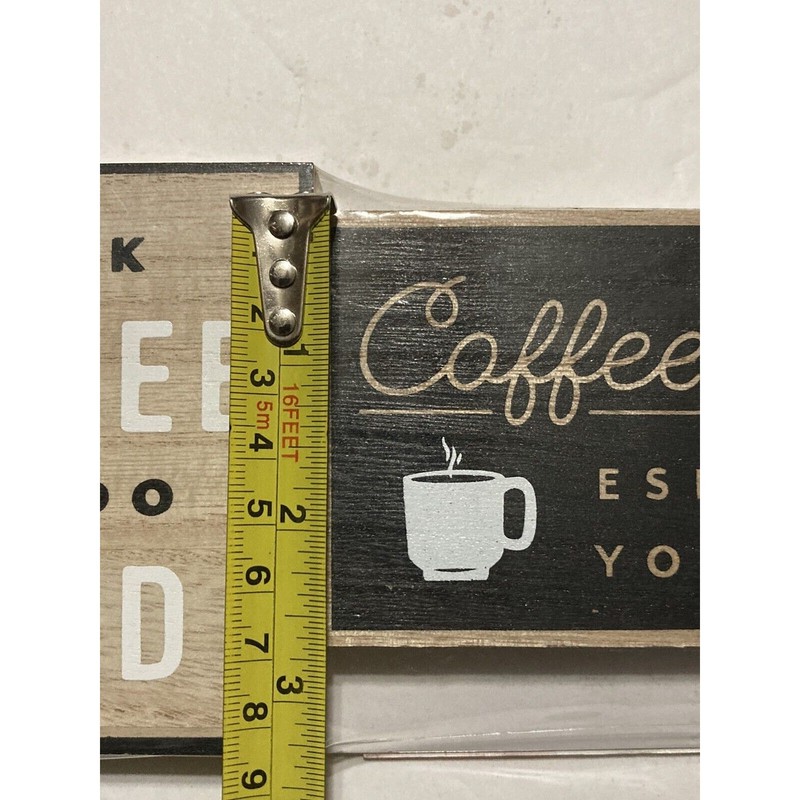 BUT FIRST COFFEE Wood Home Cafe Kitchen Decor Coffee Shop Bar Signs SET OF 3 gallery