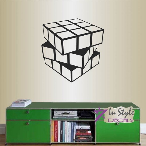Vinyl Decal Rubik’s Cube Puzzle Games Kids Bedroom Any Room Wall Sticker 2069