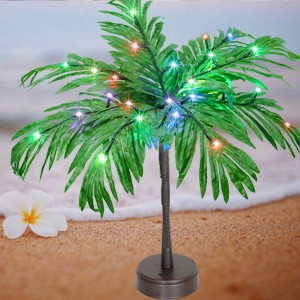 28 Color Changing Lighted Palm Tree Table Decor, 23 in Tropical Artificial Palm gallery