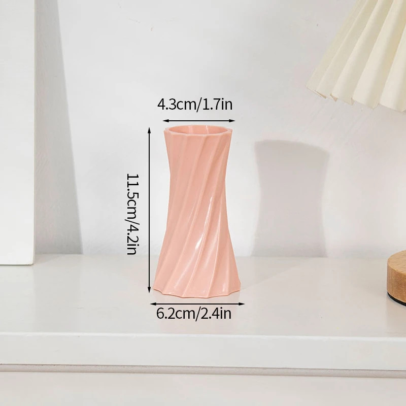 Nordic Vases Pure White Plastic Vases Imitation Ceramic Flower Vases Desktop Flo
