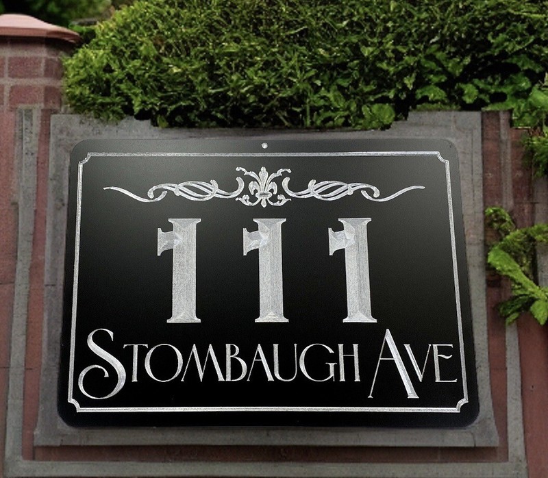Engraved Personalized Custom House Number Business Street Address Sign 15×11
