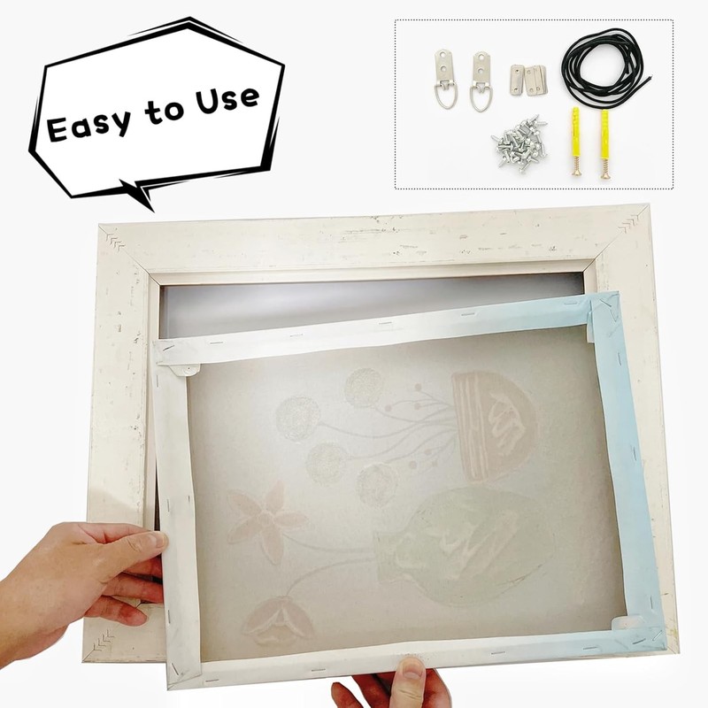 Open Back Canvas Frame for 12x16 Oil Paintings Art Prints, 2.36” Wide Baroque... gallery