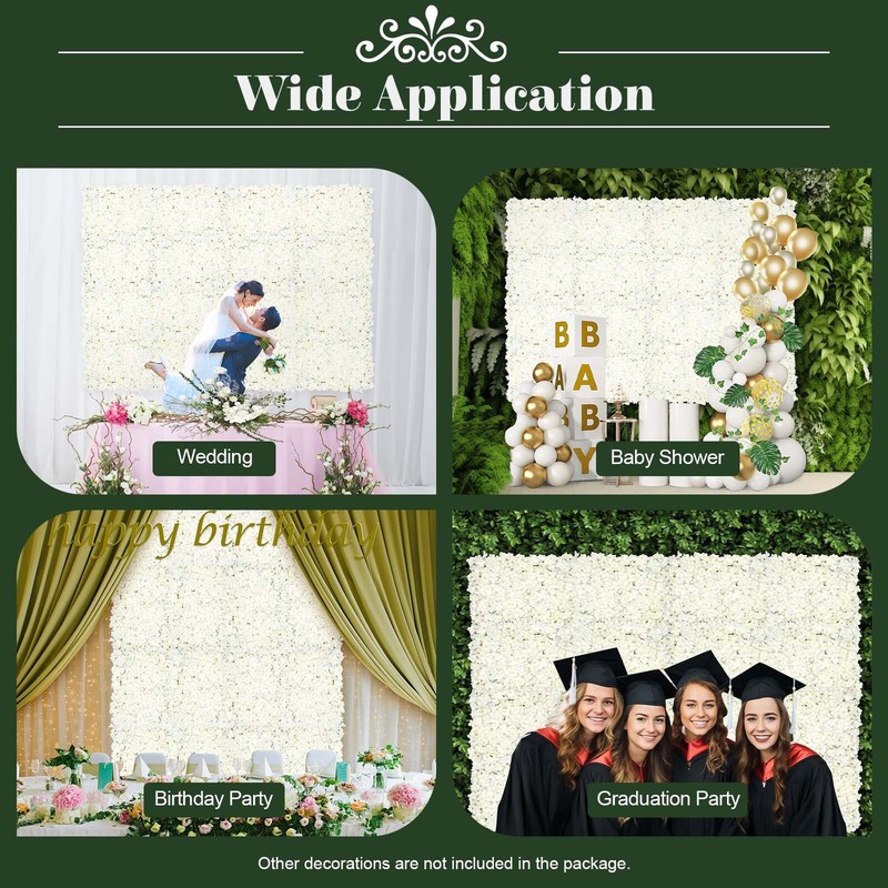 20PCS Artificial Flower Wall Panel Floral Backdrop Wedding Party Home Decor NEW! gallery