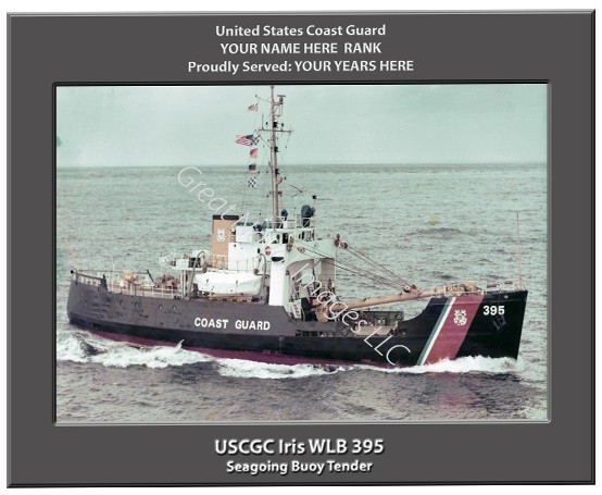 USCGC Iris WLB 395 Personalized Canvas Ship Photo Coast Guard