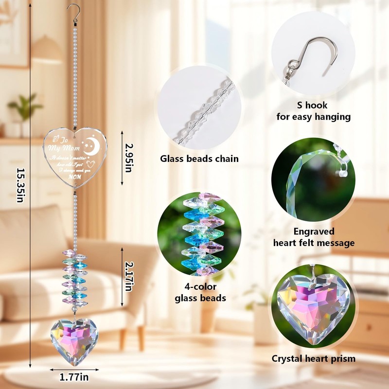 Unique Mom Gifts Crystal Suncatchers & Window Hangings for Special Occasions gallery