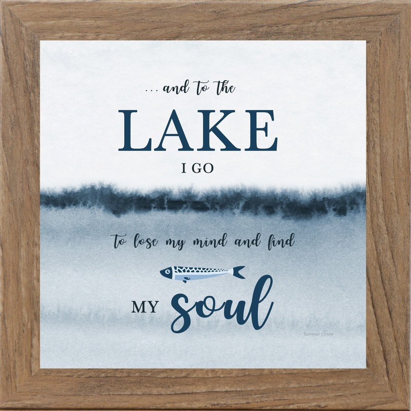 Lake Wall Art – "And to the Lake I Go" – Framed Cabin Decor by Summer Snow gallery