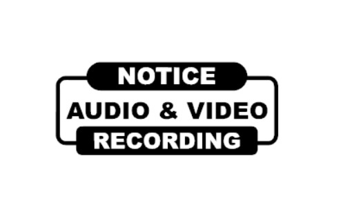 Audio and Video Recording – DecalSticker – Multiple Sizes & Colors – Protection