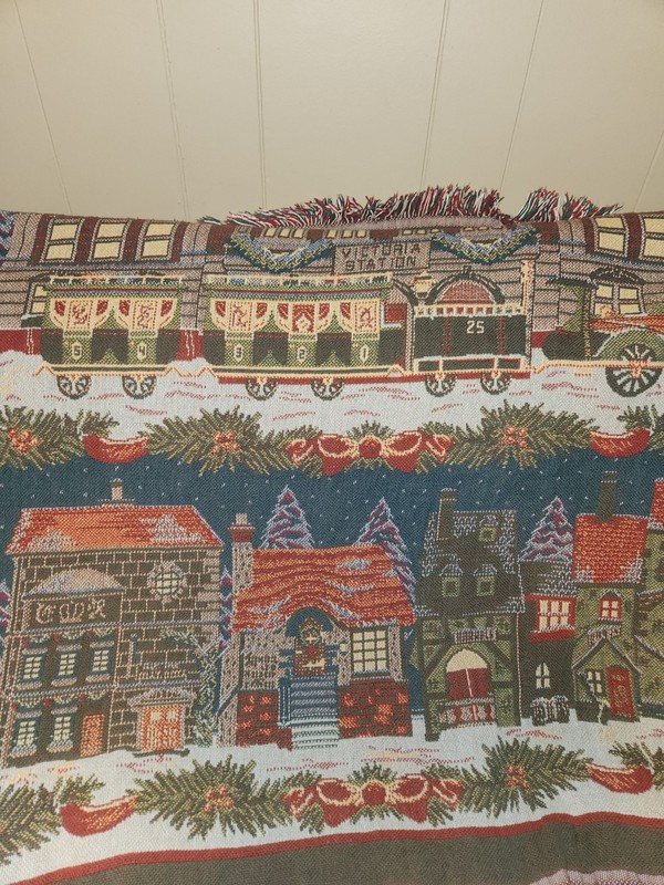 Dickens Village Goodwin Weavers Dept. 56 Throw Blanket Victoria Station gallery