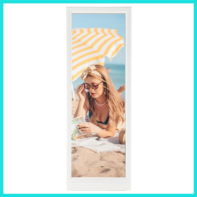 5×15 Wood Frame White, Modern Natural Woodgrain 15x5in Picture Frame, Rustic …