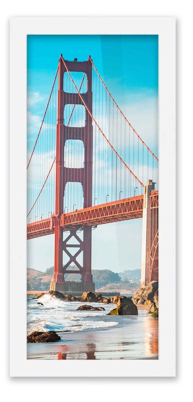 30x9 Frame White Wood Picture Photo Frame with UV Acrylic and Acid Free Backing gallery