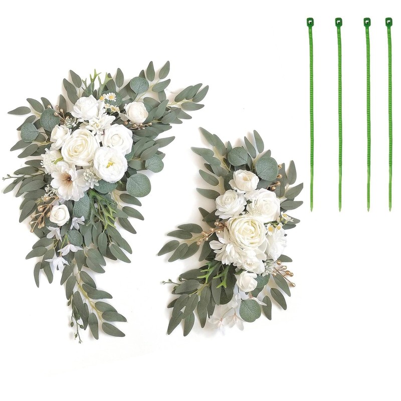 Wedding Arch Flowers (Pack of 2), Artificial Flower for Wedding Decor Garland