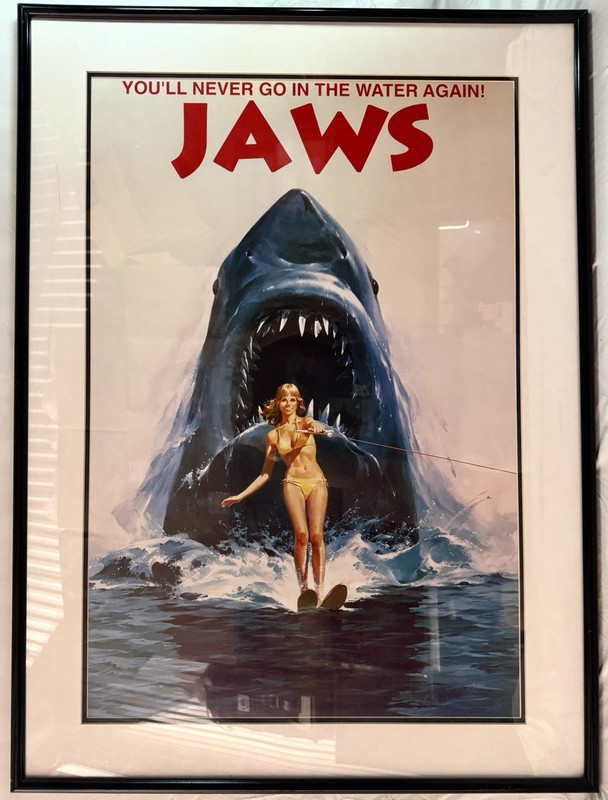 Vintage 1998 Framed JAWS Movie Poster – Professional Prints Plus Framing