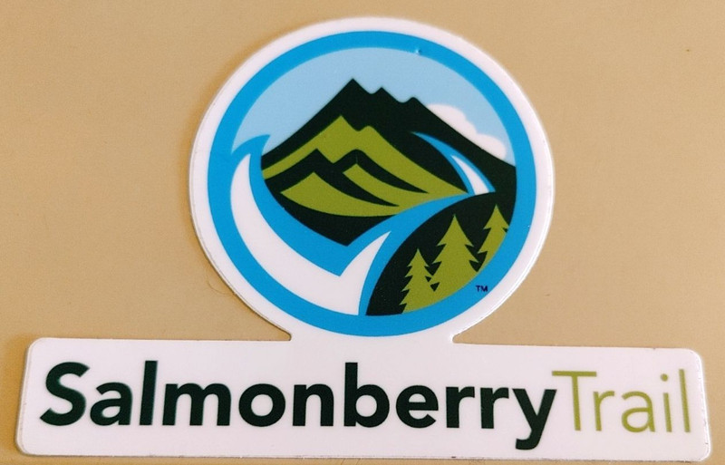 Salmonberry Trail Sticker Oregon Coast Hiking Mountains Rails to Trails Decal