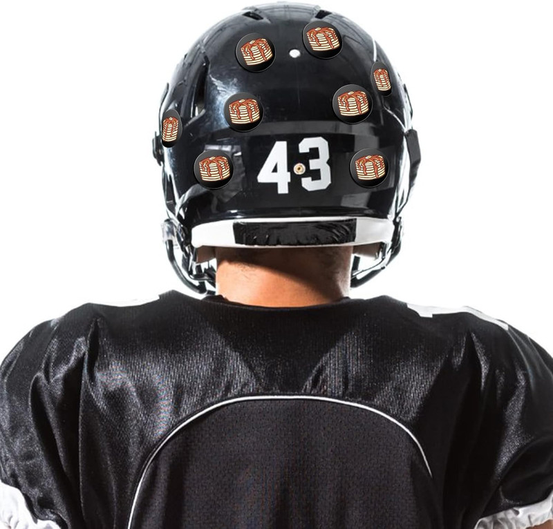 200 Pcs Football Helmet Stickers Pancake Block Football Award Decals for Helmets gallery