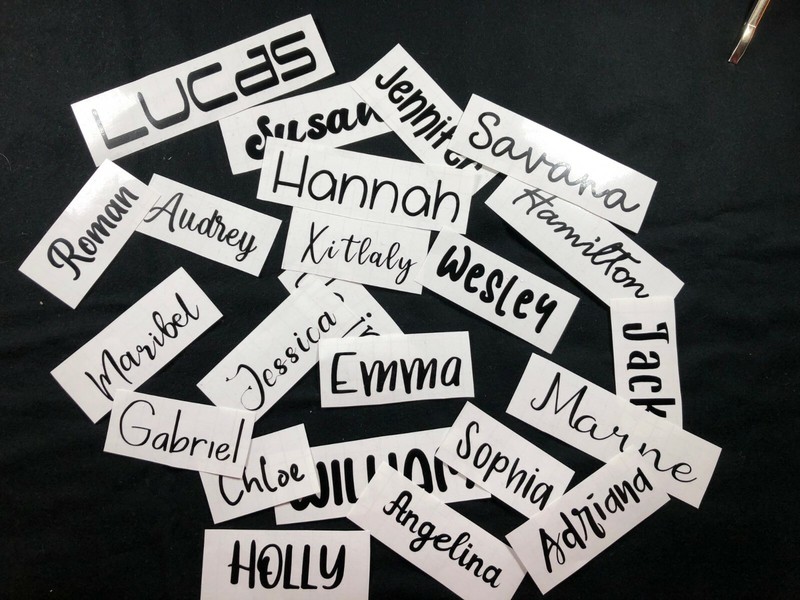 Easy to Order Custom Personalized Sticker/Decal/Vinyl Name/Lettering - FREE SHIP gallery