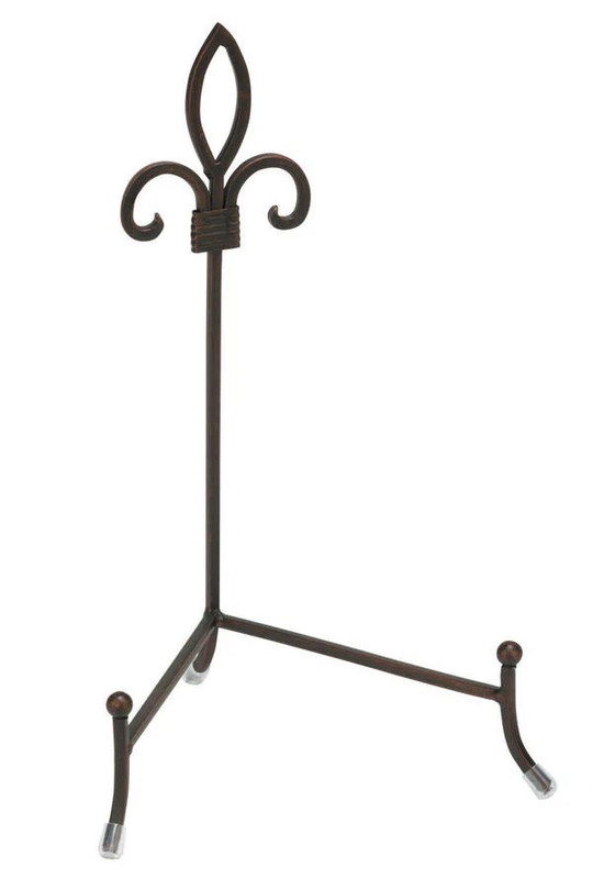 Tripar York Mahogany Metal Table Top Large Stand for One Bowl / Platter, 12 1/4″