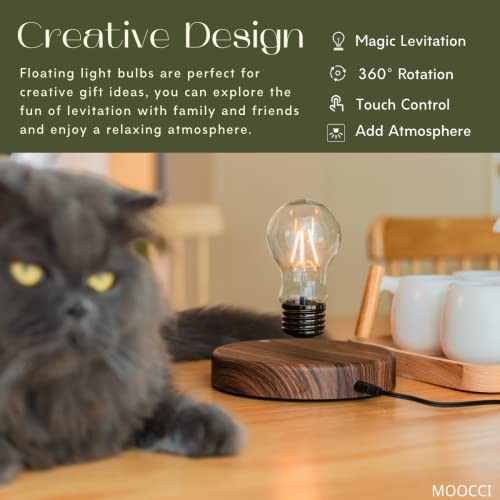 Levitating Bulb Lamp, Magnetic Floating Night Light & Desk Round-Classic Bulb gallery