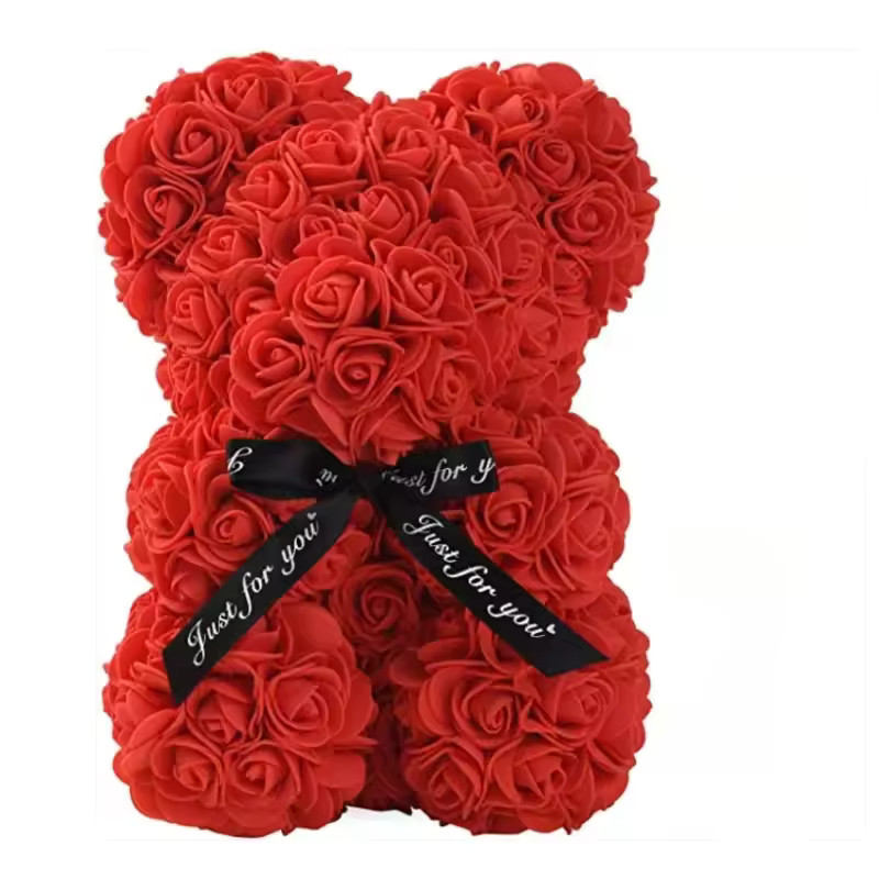 2026 Eternal Rose Teddy Bear Artificial Flower Gift Decor