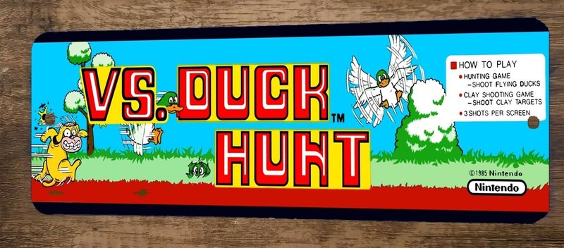 Vs Duck Hunt Arcade 4×12 Metal Wall Video Game Sign