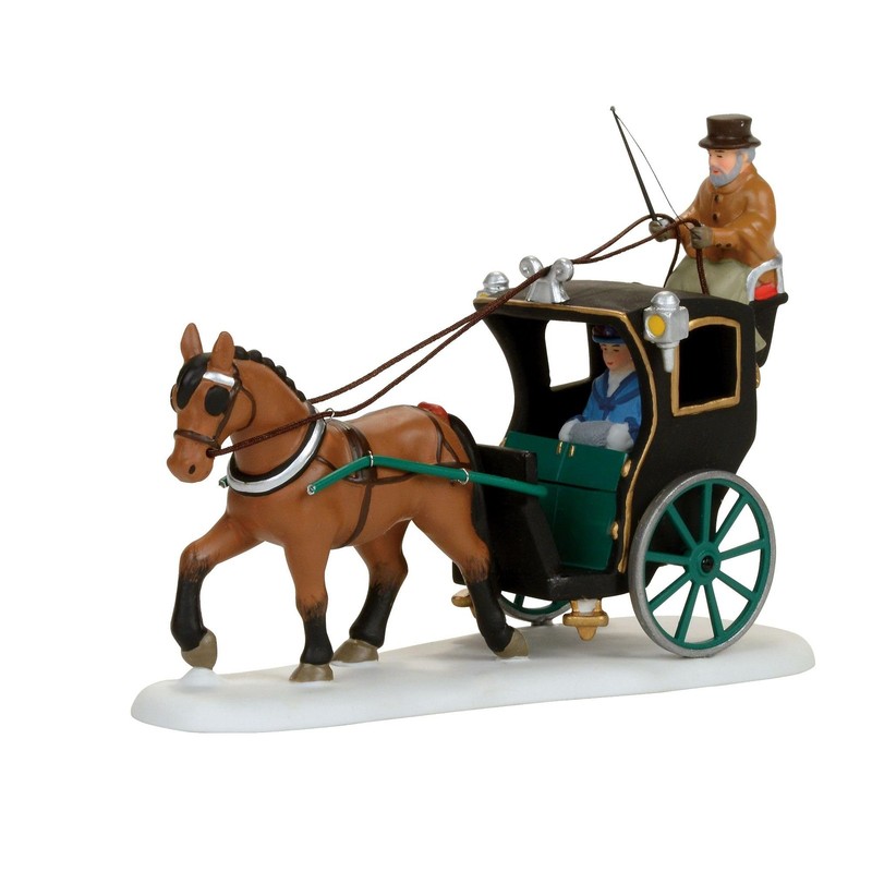 Department 56 Dickens Village Accessories Holiday Cab Ride Horse Drawn Carriage