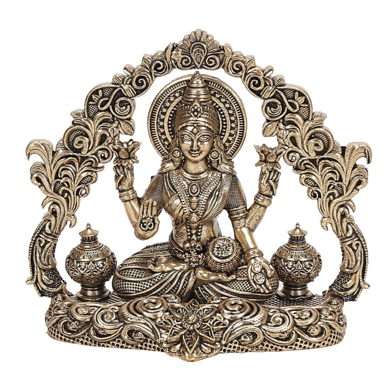 Bronze Laxmi Murti Lakshmi Idol Luxmi Goddess Figurine Table Top Wall Hanging gallery