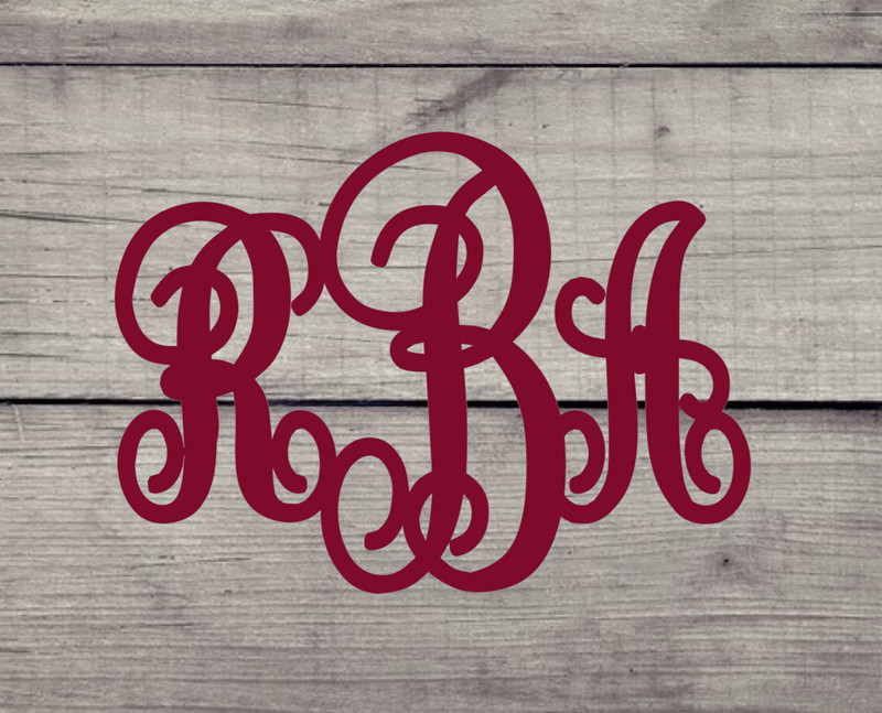 Script Monogram- Great gift idea for Yeti, Cellphones, Auto, Laptop gallery