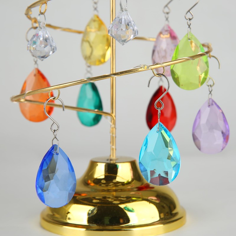 HYBEADS 38mm Crystal Suncatcher Prism, 10pcs Multicolor Teardrop Crystals Cha... gallery