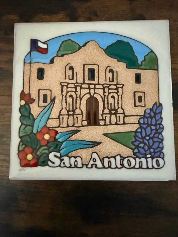 San Antonio Texas The Alamo Ceramic Tile Trivet