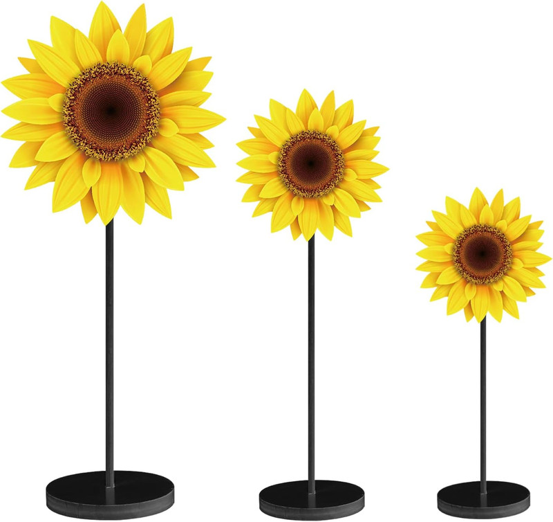 3 Pcs Spring Table Decor Summer Sunflower Wood Table Sign Spring Freestanding Bu gallery