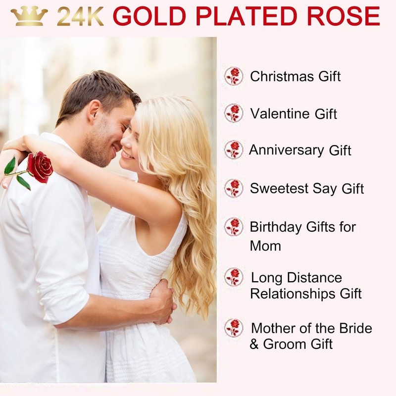 Luxury Gold Dipped Rose Flower Gift for Mothers Day and Special Occasions gallery