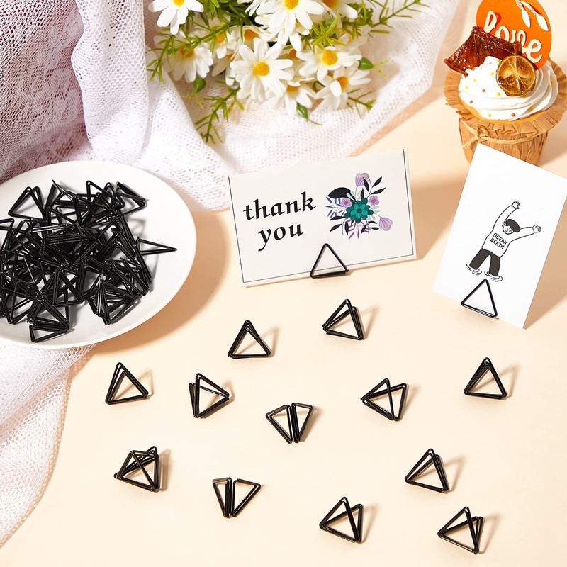 60 Pieces Table Number Holder Place Samll Triangle Shape Name Numbers Table P... gallery