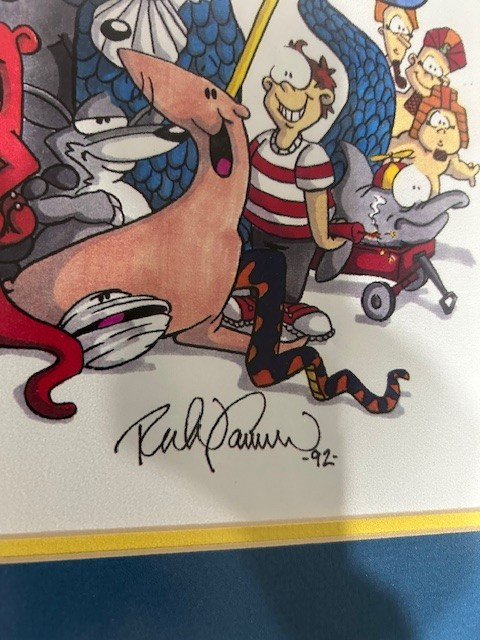 ANIMATED CHARACTERS ,FRAMED PRINT ,SIGNED, 21 1/2"X 17 1/2" gallery