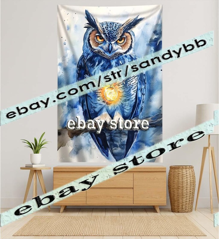 banner Tapestry Enchanted Guardian Theme night owl wisdom 39X59 in gallery