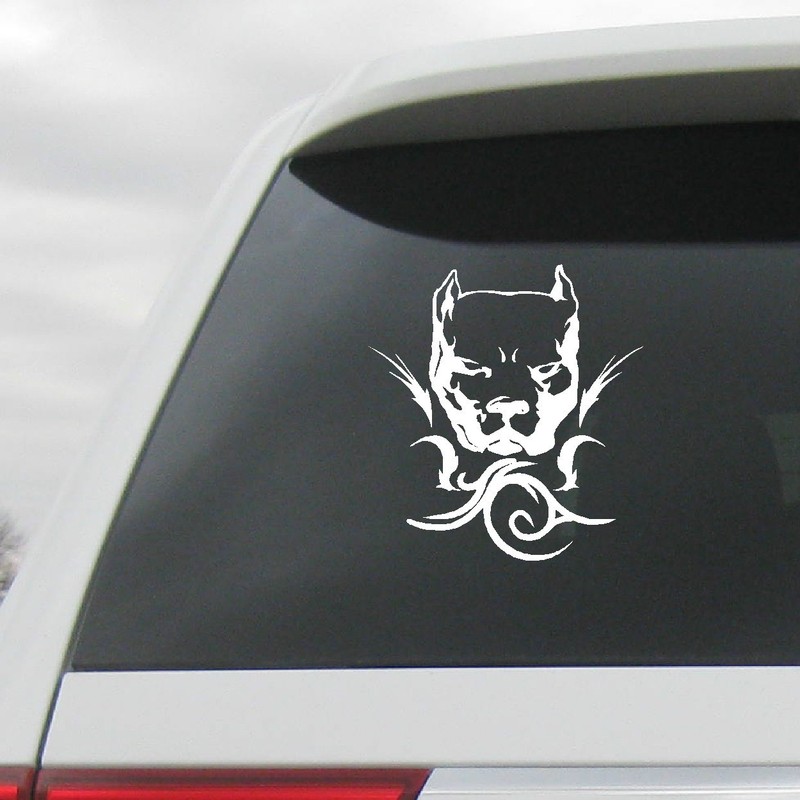 PITBULL STICKER PIT BULL FACE HEAD DECORATION FLAME DOG ANIMAL LOVER DECAL gallery
