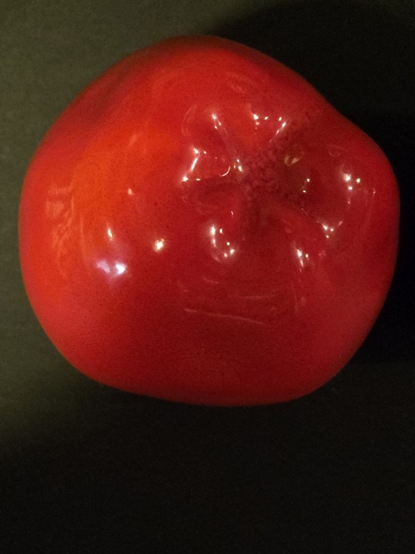 Modern Ceramic Apple & Plum Pebble Vase Set Glossy Red Purple Single Stem Vases gallery