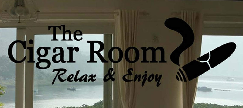 Cigar Room Bar Vinyl Wall Quote Sticker Decal (Mirror not Included) 7″w or 9″w