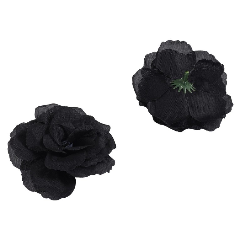 20 Pcs Black Rose Artificial Silk Flower Party Wedding House Garden4067 gallery
