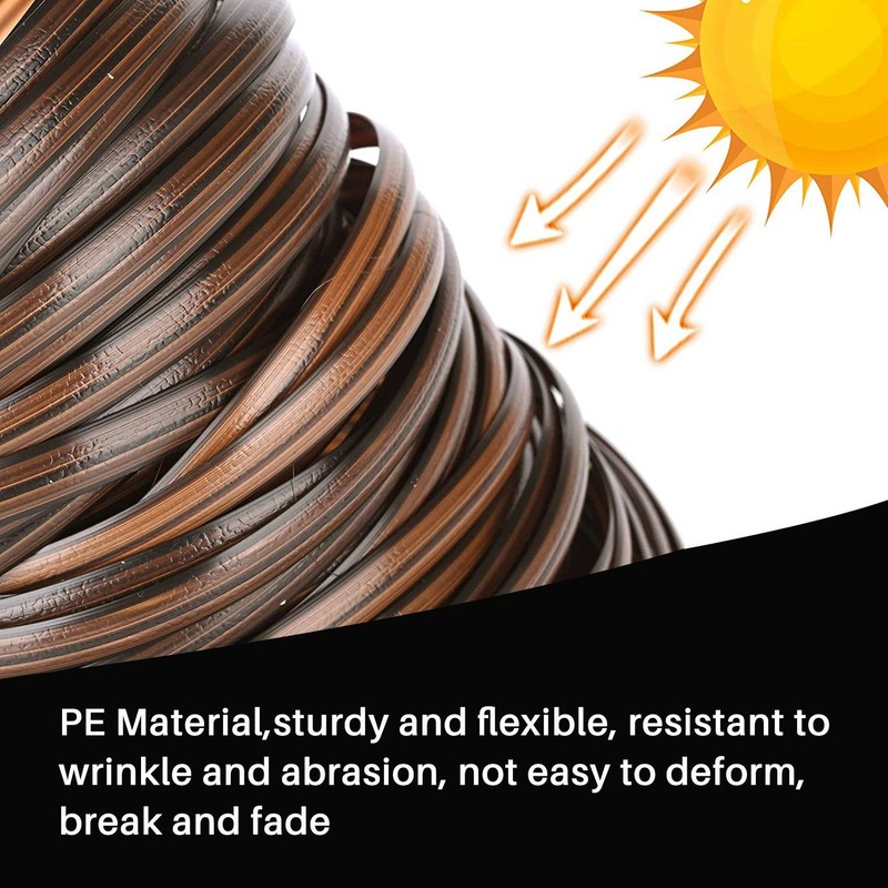 Coffee Gradient Flat Synthetic Rattan Weaving Material Plastic Rattan for9031 gallery