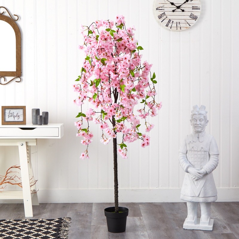 5’ Cherry Blossom Artificial Tree Home Office Decor. Retail $180