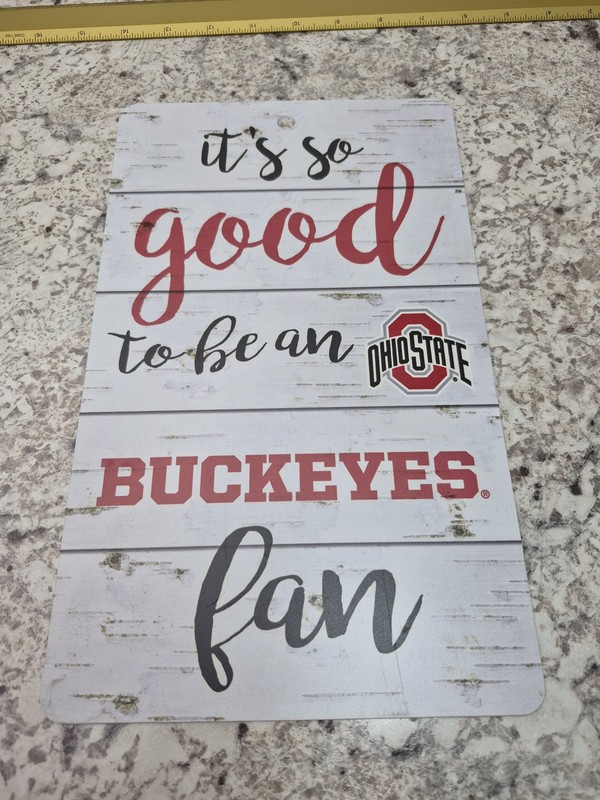 Ohio State Buckeyes Fan Sign Wincraft Decor Plaque 7.25×12 Officially Licensed