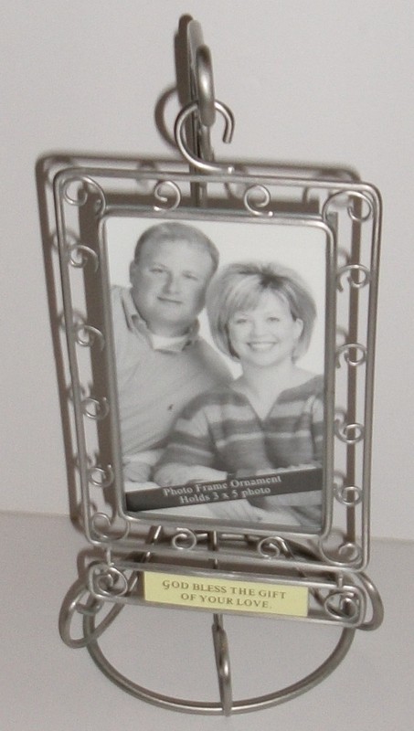 Dayspring 10 1/2 in Silver Hanging 3×5 in Photo Frame “God Bless… ” **NEW**