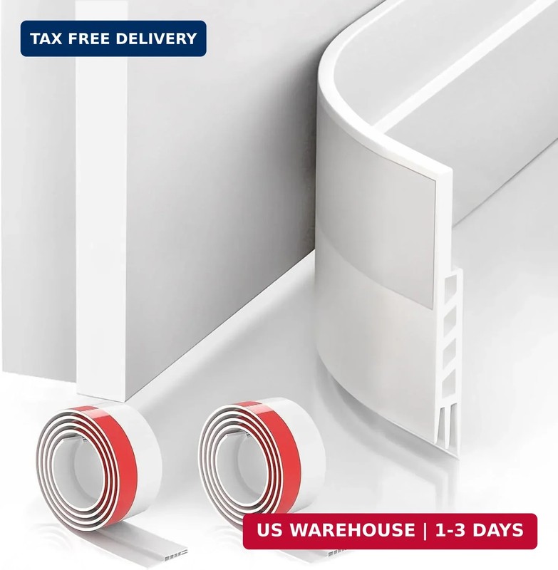 Suptikes 2 Pack Door Draft Stopper，Door Sweep for Exterior & Interior Doors,Door